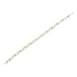10k Yellow Gold Plated Sterling Silver 1/4 cttw Diamond Infinity and X Link Bracelet (I-J Clarity, I2-I3 Color) - Size 7.25