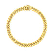 10k Yellow Gold Classic Miami Cuban Solid Bracelet (7.10 mm)