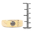 14K Yellow Gold Plated 0.25 Carat Genuine Black Diamond .925 Sterling Silver Ring