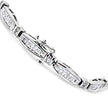 14K White Gold 2.0 Cttw Princess and Round Diamond Bar and Link Bracelet (I-J Color, I1-I2 Clarity) - 7.25