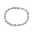 .925 Sterling Silver 1.0 Cttw Diamond Spiral Wave Curved-Link 7