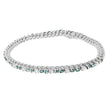 14K White Gold 4 5/8 Cttw Alternating White and Blue Diamond Martini Set Tennis Bracelet (H-I Color, I1-I2 Clarity) - 7