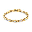 14K Yellow Gold 2 1/2 Cttw Princess-Cut Diamond Link Tennis Bracelet (H-I Color, SI2-I1 Clarity) - 7.25