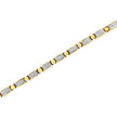 14K Yellow Gold 2 1/2 Cttw Princess-Cut Diamond Link Tennis Bracelet (H-I Color, SI2-I1 Clarity) - 7.25
