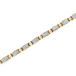 14K Yellow Gold 2 1/2 Cttw Princess-Cut Diamond Link Tennis Bracelet (H-I Color, SI2-I1 Clarity) - 7.25