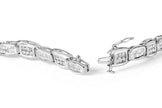 14K White Gold 2-1/2 Cttw Round-Brilliant & Baguette Cut Diamond 7