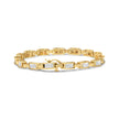 10K Yellow Gold 2.0 Cttw Invisible-Set Princess Cut Diamond Rectangular Link Bracelet (I-J Color, SI2-I1 Clarity) - 7