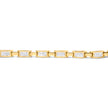 10K Yellow Gold 2.0 Cttw Invisible-Set Princess Cut Diamond Rectangular Link Bracelet (I-J Color, SI2-I1 Clarity) - 7