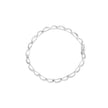 14K White Gold 1.0 Cttw Invisible Set Princess Diamond Alternating Link Tennis Bracelet (I-J Color, I1-I2 Clarity) - 7.25