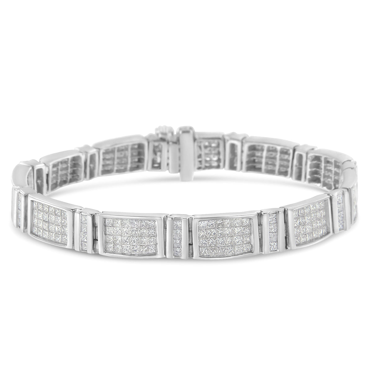 14K White Gold 7.0 Cttw Princess Cut Diamond 7