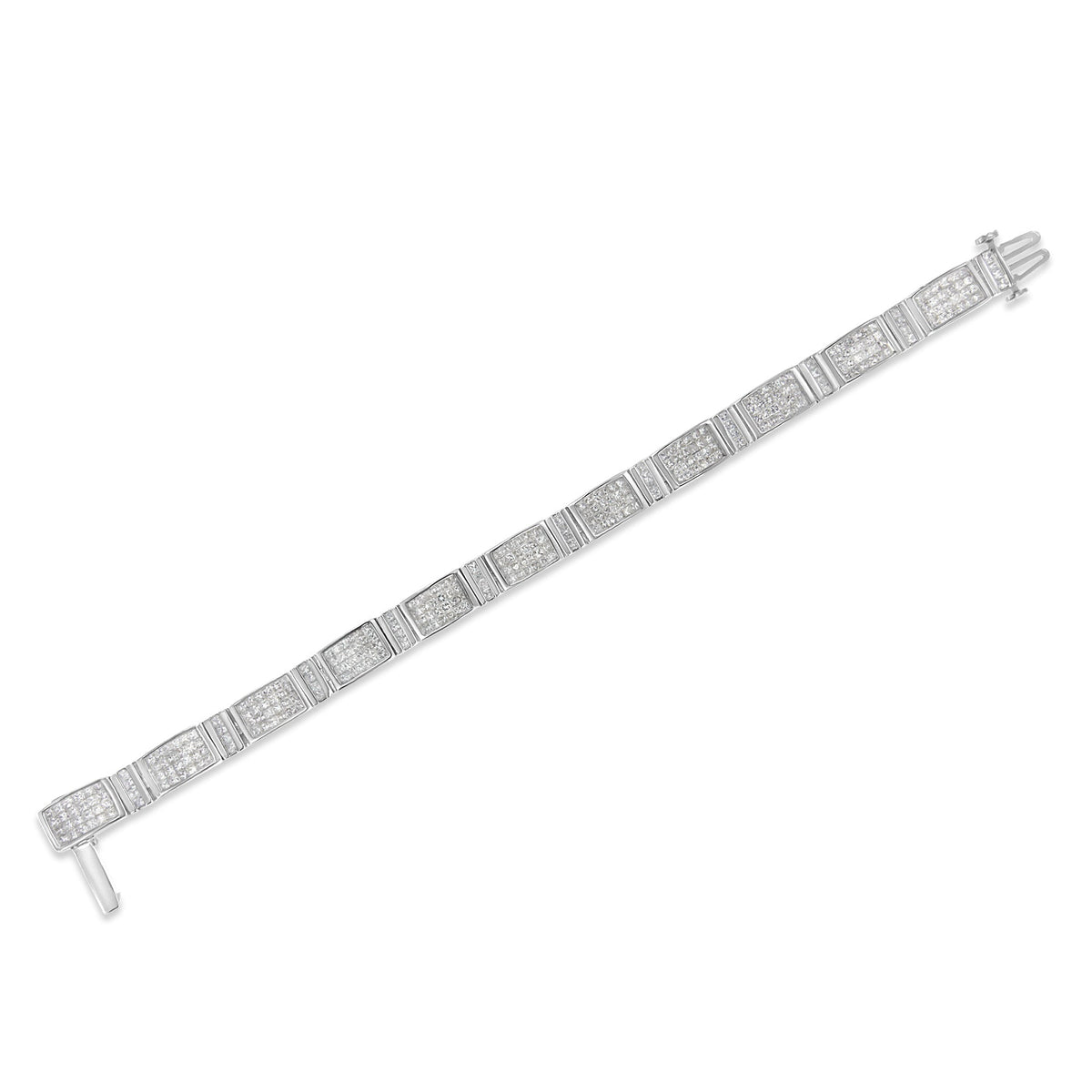 14K White Gold 7.0 Cttw Princess Cut Diamond 7