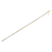 10K Two-Tone Gold Princess Cut Diamond Geo Link Bracelet (1.00 cttw, H-I Color, SI1-SI2 Clarity)