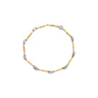 10k Two-Tone Gold 1/3 Cttw Diamond Pave Set Heart S-Link 7.25
