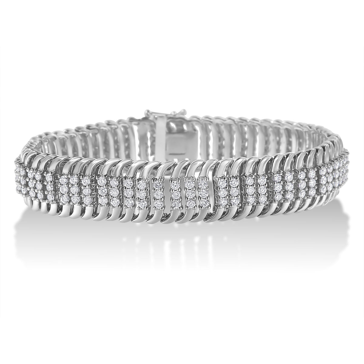 14K White Gold 5.0 Cttw Round Brilliant Cut Diamond 7