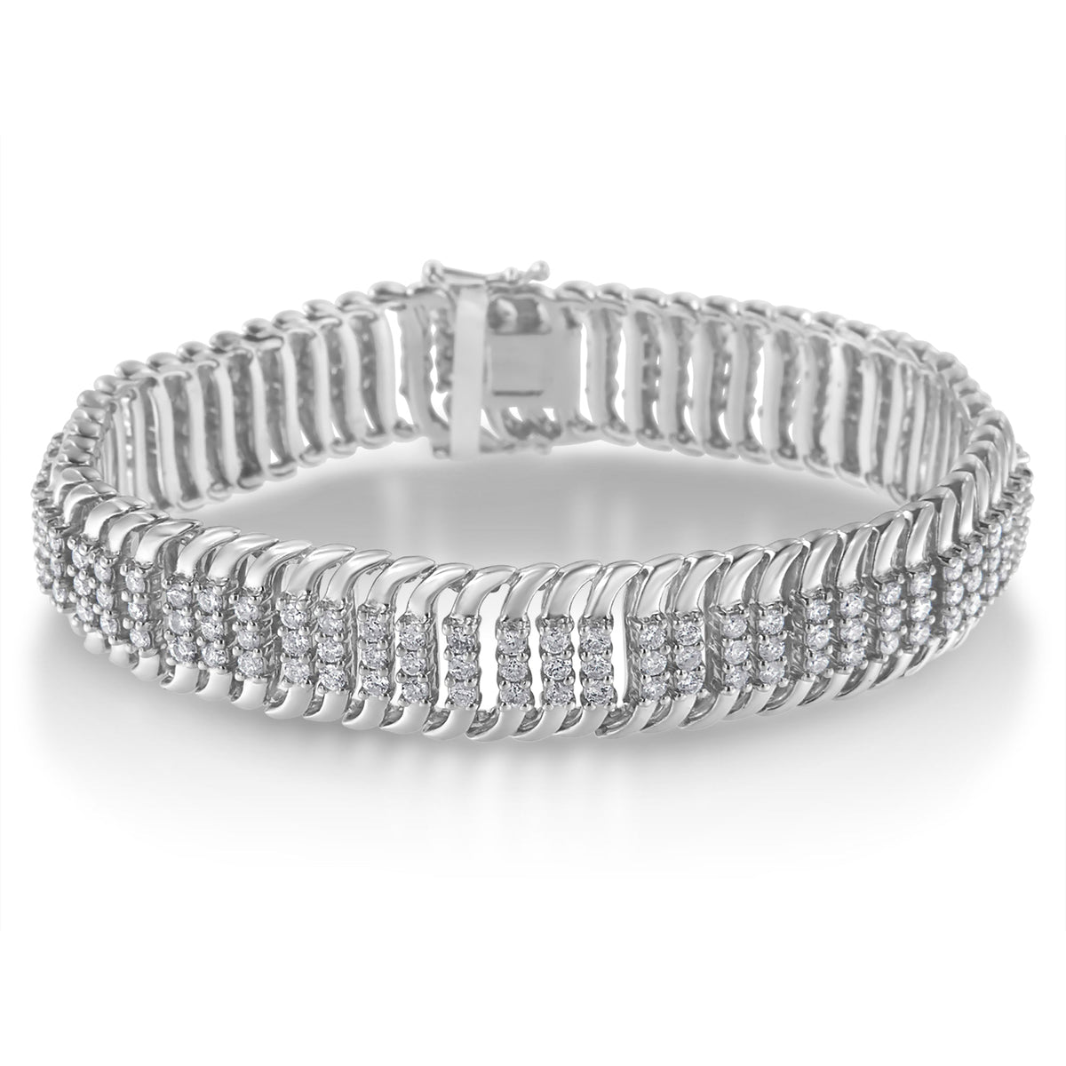 14K White Gold 5.0 Cttw Round Brilliant Cut Diamond 7