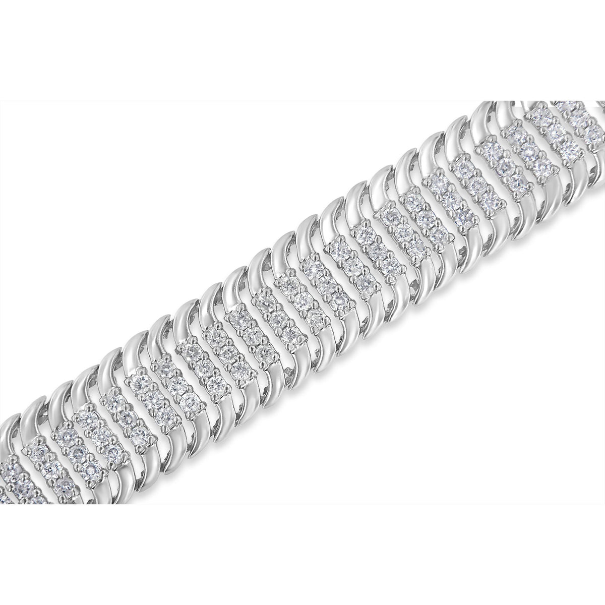 14K White Gold 5.0 Cttw Round Brilliant Cut Diamond 7