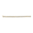 14K Yellow Gold 5.50 Cttw Round and Baguette Diamond Link Bracelet