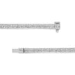 14K White Gold 4 3/8 Cttw Alternating Invisible Set Princess and Baguette Diamond Tennis Bracelet (G-H Color, VS1-VS2 Clarity) - Size 7