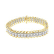 14K Yellow and White Gold 5.0 Cttw Round & Baguette Cut Diamond 7