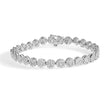 14K White Gold 2.00 Cttw Diamond Halo Link Tennis Bracelet (H-I Color, I1-I2 Clarity) - 7