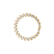10K Yellow Gold 4.00 Cttw Round-Cut Diamond Floral Link 7.5