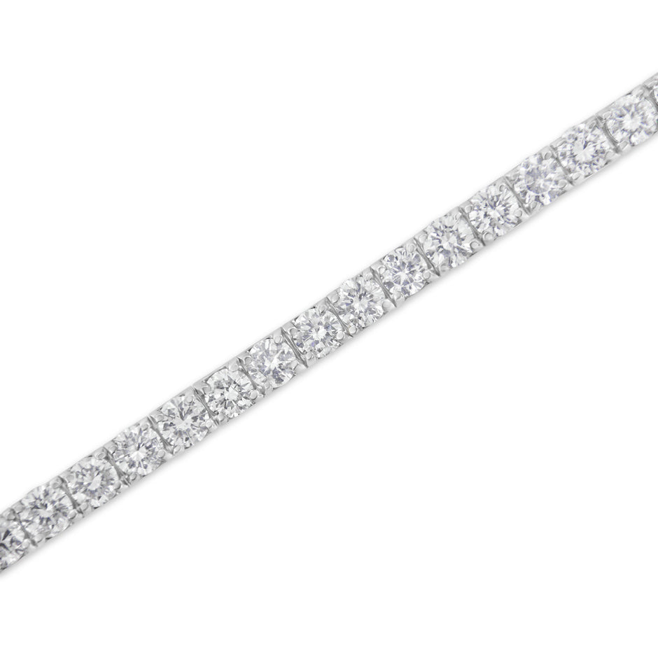 IGI Certified 5.0 Cttw Cut Diamond 14K White Gold Classic 7â€ Tennis Bracelet (H-I Color, I1-I2 Clarity)