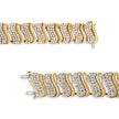 14K Yellow Gold 15.0 Cttw Diamond Chevron Wave 7.25