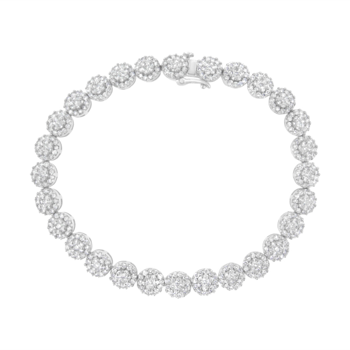 14K White Gold 3-3/4 Cttw Round-Brilliant Cut Diamond 7-1/4