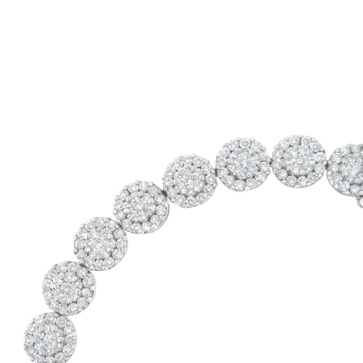 14K White Gold 3-3/4 Cttw Round-Brilliant Cut Diamond 7-1/4
