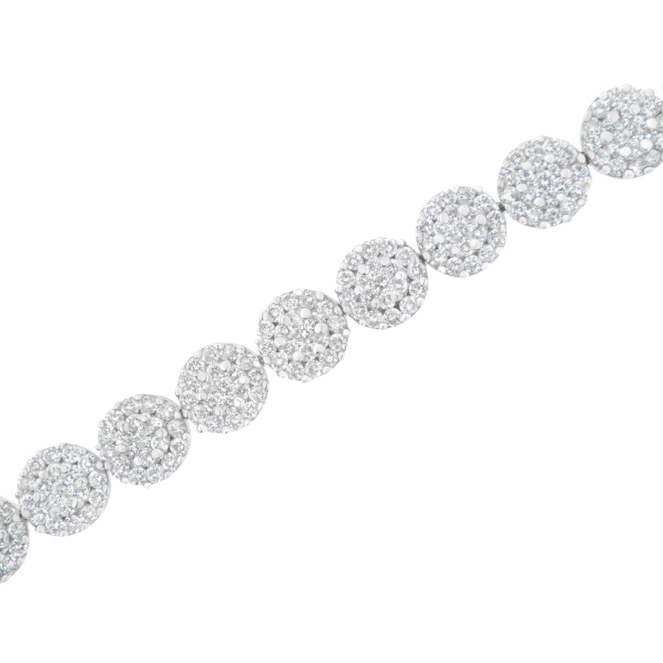 14K White Gold 3-3/4 Cttw Round-Brilliant Cut Diamond 7-1/4