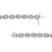 14K White Gold 6-1/3 Cttw Round Brilliant-Cut Diamond Round Cluster & X-Link 7
