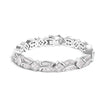 14K White Gold 8 5/8ct Cttw Princess and Baguette Diamond Geometric Twist Link Bracelet (G-H Color, VS1-VS2 Clarity) - 7