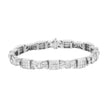 14K Yellow Gold 9.0 Cttw Diamond Alternating Bow and Box Link Bracelet (G-H Color, VS1-VS2 Clarity)- 7