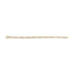 14K Yellow Gold 7.0 Cttw Baguette Cut Diamond Alternating Box and Wave Link Bracelet (G-H Color, VS1-VS2 Clarity) - 7