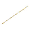 14K Yellow Gold 7.0 Cttw Baguette Cut Diamond Alternating Box and Wave Link Bracelet (G-H Color, VS1-VS2 Clarity) - 7