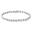 .925 Sterling Silver 1/4 cttw Miracle Set Diamond Sleek and Open 