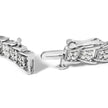 10k White Gold 2 cttw Diamond Fan-Shaped Link Tennis Bracelet (I-J Clarity, I3 Color) - Size 7.25