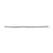 10k White Gold 2 cttw Diamond Fan-Shaped Link Tennis Bracelet (I-J Clarity, I3 Color) - Size 7.25