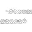 .925 Sterling Silver 1/2 Cttw Diamond Nested Circle Miracle Set Open Wheel 7