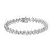 .925 Sterling Silver 1 cttw Prong-Set Diamond Link Bracelet (I-J, I1-I2) - 7.25