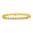 10KT Yellow Gold Plated .925 Sterling Silver 1 cttw Prong-Set Diamond Link Bracelet (J-K, I1-I2) - 7.5