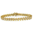 10K Yellow Gold Plated .925 Sterling Silver 7.0 cttw 2-Prong Set Round Brilliant Cut Diamond 