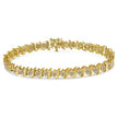 10K Yellow Gold Plated .925 Sterling Silver 7.0 cttw 2-Prong Set Round Brilliant Cut Diamond 