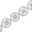 .925 Sterling Silver 1.0 Cttw Diamond Nested Circle Miracle Set Open Wheel 7