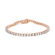 .925 Sterling Silver 1.0 Cttw Miracle-Set Diamond Round Faceted Bezel Tennis Bracelet (I-J Color, I3 Clarity) - 7