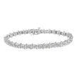 Two-Tone 10K Yellow Gold over .925 Sterling Silver 1.0 Cttw Diamond S-Curve Link Miracle-Set Tennis Bracelet (I-J Color, I3 Clarity) - 7