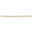 14K Yellow Gold Plated .925 Sterling Silver 1/2 Cttw Round Miracle-Set Diamond S-Curve Tennis Bracelet (I-J Color, I3 Clarity) - 7