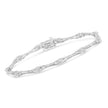 .925 Sterling Silver 1/4 Cttw Diamond Miracle-Set Flared-Bar 7
