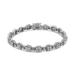 10K White Gold 2.0 Cttw Diamond Square Link Bracelet (J-K Color, I2-I3 Clarity) - Size 7.25