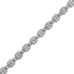 10K White Gold 2.0 Cttw Diamond Square Link Bracelet (J-K Color, I2-I3 Clarity) - Size 7.25